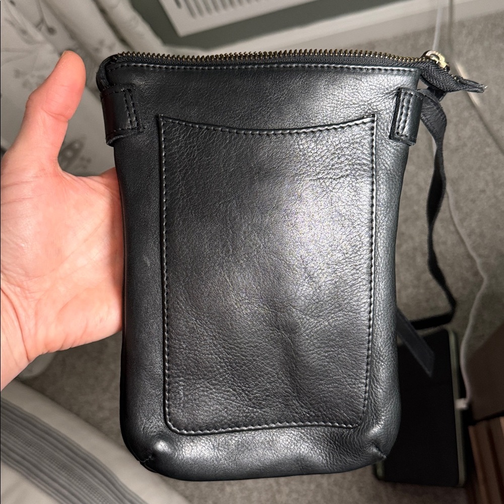 Black Leather Crossbody Bag - Picture 2 of 6